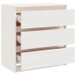 vidaXL Mesita de noche madera maciza de mango blanco 60x36x64 cm vidaXL Mesita de noche madera maciza de mango blanco 60x36x64 cm