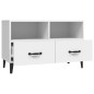 vidaXL Mueble para TV madera contrachapada blanco 80x36x50 cm