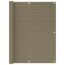 vidaXL Toldo para balcón HDPE gris taupe 120x500 cm