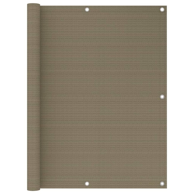 vidaXL Toldo para balcón HDPE gris taupe 120x500 cm vidaXL Toldo para balcón HDPE gris taupe 120x500 cm
