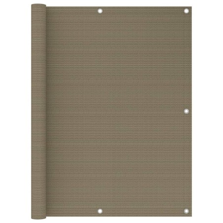 vidaXL Toldo para balcón HDPE gris taupe 120x500 cm