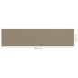 vidaXL Toldo para balcón HDPE gris taupe 120x500 cm vidaXL Toldo para balcón HDPE gris taupe 120x500 cm