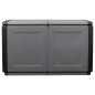 vidaXL Baúl de almacenaje jardín gris oscuro y negro 230 L 96x53x57 cm vidaXL Baúl de almacenaje jardín gris oscuro y negro 230 L 96x53x57 cm