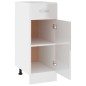 vidaXL Armario inferior madera ingenería blanco brillo 30x46x81,5cm vidaXL Armario inferior madera ingenería blanco brillo 30x46x81,5cm
