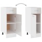 vidaXL Armario inferior madera ingenería blanco brillo 30x46x81,5cm vidaXL Armario inferior madera ingenería blanco brillo 30x46x81,5cm