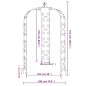 vidaXL Arco de jardín acero negro Ø180x255 cm vidaXL Arco de jardín acero negro Ø180x255 cm