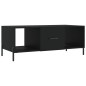 vidaXL Mesa de centro madera contrachapada negro 102x50x40 cm vidaXL Mesa de centro madera contrachapada negro 102x50x40 cm