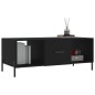 vidaXL Mesa de centro madera contrachapada negro 102x50x40 cm vidaXL Mesa de centro madera contrachapada negro 102x50x40 cm
