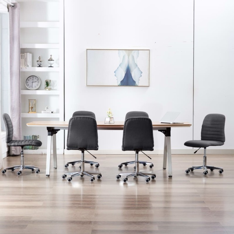 vidaXL Sillas de comedor 6 unidades tela gris oscuro vidaXL Sillas de comedor 6 unidades tela gris oscuro
