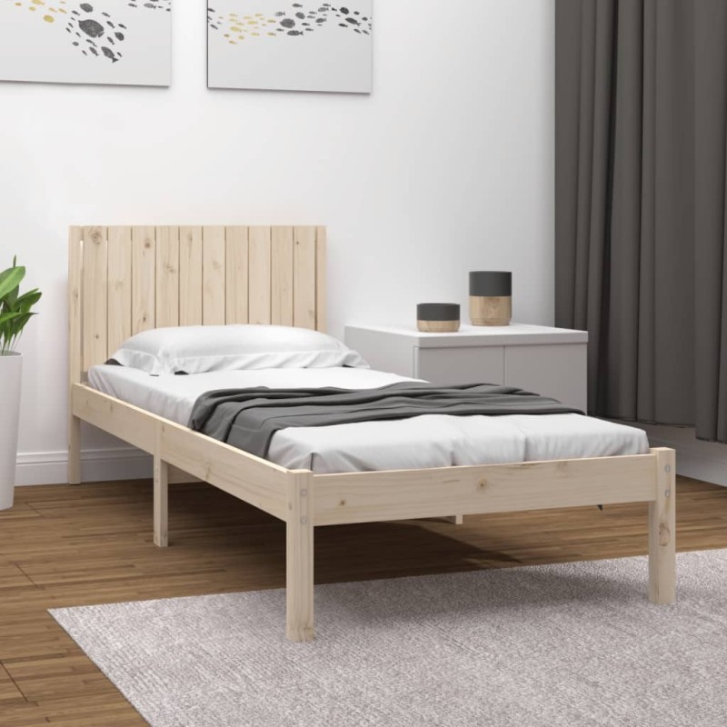 vidaXL Estructura de cama madera maciza de pino 100x200 cm vidaXL Estructura de cama madera maciza de pino 100x200 cm
