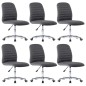 vidaXL Sillas de comedor 6 unidades tela gris oscuro vidaXL Sillas de comedor 6 unidades tela gris oscuro