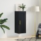 vidaXL Armario de pared madera de ingeniería negro 34,5x34x90 cm