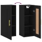 vidaXL Armario de pared madera de ingeniería negro 34,5x34x90 cm