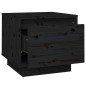 vidaXL Mesitas de noche 2 uds madera maciza de pino negro 35x34x32 cm vidaXL Mesitas de noche 2 uds madera maciza de pino negro 35x34x32 cm