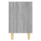 vidaXL Mesitas de noche 2 uds patas de madera gris Sonoma 40x30x50 cm