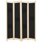vidaXL Biombo divisor de 4 paneles de tela negro 160x170x4 cm vidaXL Biombo divisor de 4 paneles de tela negro 160x170x4 cm