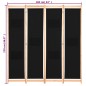 vidaXL Biombo divisor de 4 paneles de tela negro 160x170x4 cm vidaXL Biombo divisor de 4 paneles de tela negro 160x170x4 cm