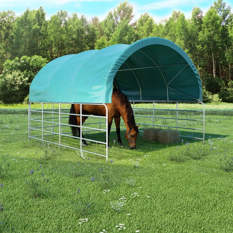 vidaXL Carpa para ganado PVC verde 3,7x3,7 m vidaXL Carpa para ganado PVC verde 3,7x3,7 m