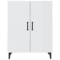 vidaXL Aparador de madera contrachapada blanco brillante 70x34x90 cm vidaXL Aparador de madera contrachapada blanco brillante 70x34x90 cm