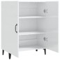 vidaXL Aparador de madera contrachapada blanco brillante 70x34x90 cm vidaXL Aparador de madera contrachapada blanco brillante 70x34x90 cm
