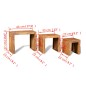 vidaXL Set de 3 mesitas apilables de madera maciza de mango vidaXL Set de 3 mesitas apilables de madera maciza de mango