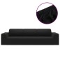 vidaXL Funda elástica para sillón de 4 plazas poliéster jersey negra vidaXL Funda elástica para sillón de 4 plazas poliéster jersey negra