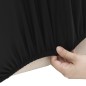 vidaXL Funda elástica para sillón de 4 plazas poliéster jersey negra vidaXL Funda elástica para sillón de 4 plazas poliéster jersey negra