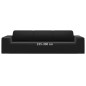 vidaXL Funda elástica para sillón de 4 plazas poliéster jersey negra vidaXL Funda elástica para sillón de 4 plazas poliéster jersey negra