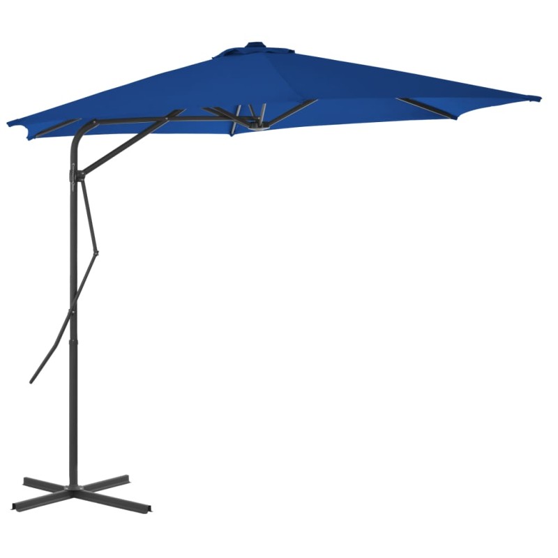 vidaXL Sombrilla de jardín con palo de acero azul 300x230cm vidaXL Sombrilla de jardín con palo de acero azul 300x230cm