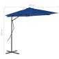 vidaXL Sombrilla de jardín con palo de acero azul 300x230cm vidaXL Sombrilla de jardín con palo de acero azul 300x230cm