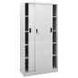 vidaXL Armario oficina puerta corredera acero gris claro 90x40x180 cm vidaXL Armario oficina puerta corredera acero gris claro 90x40x180 cm