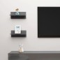 vidaXL Estantes de pared 2 unidades gris brillo 40x11,5x18 cm vidaXL Estantes de pared 2 unidades gris brillo 40x11,5x18 cm