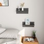 vidaXL Estantes de pared 2 unidades gris brillo 40x11,5x18 cm vidaXL Estantes de pared 2 unidades gris brillo 40x11,5x18 cm
