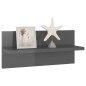 vidaXL Estantes de pared 2 unidades gris brillo 40x11,5x18 cm vidaXL Estantes de pared 2 unidades gris brillo 40x11,5x18 cm