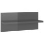 vidaXL Estantes de pared 2 unidades gris brillo 40x11,5x18 cm vidaXL Estantes de pared 2 unidades gris brillo 40x11,5x18 cm