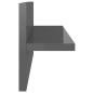 vidaXL Estantes de pared 2 unidades gris brillo 40x11,5x18 cm vidaXL Estantes de pared 2 unidades gris brillo 40x11,5x18 cm