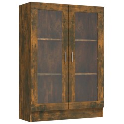 vidaXL Vitrina madera contrachapada roble ahumado 82,5x30,5x115 cm