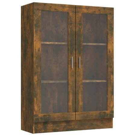 vidaXL Vitrina madera contrachapada roble ahumado 82,5x30,5x115 cm