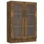 vidaXL Vitrina madera contrachapada roble ahumado 82,5x30,5x115 cm vidaXL Vitrina madera contrachapada roble ahumado 82,5x30,5x115 cm