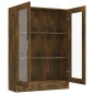 vidaXL Vitrina madera contrachapada roble ahumado 82,5x30,5x115 cm vidaXL Vitrina madera contrachapada roble ahumado 82,5x30,5x115 cm