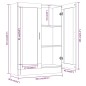 vidaXL Vitrina madera contrachapada roble ahumado 82,5x30,5x115 cm vidaXL Vitrina madera contrachapada roble ahumado 82,5x30,5x115 cm