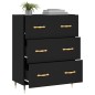 vidaXL Aparador de madera de ingeniería negro 69,5x34x90 cm vidaXL Aparador de madera de ingeniería negro 69,5x34x90 cm