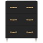 vidaXL Aparador de madera de ingeniería negro 69,5x34x90 cm vidaXL Aparador de madera de ingeniería negro 69,5x34x90 cm