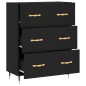 vidaXL Aparador de madera de ingeniería negro 69,5x34x90 cm vidaXL Aparador de madera de ingeniería negro 69,5x34x90 cm