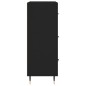 vidaXL Aparador de madera de ingeniería negro 69,5x34x90 cm vidaXL Aparador de madera de ingeniería negro 69,5x34x90 cm