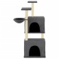 vidaXL Rascador para gatos con postes de sisal gris oscuro 122 cm vidaXL Rascador para gatos con postes de sisal gris oscuro 122 cm