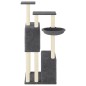 vidaXL Rascador para gatos con postes de sisal gris oscuro 122 cm vidaXL Rascador para gatos con postes de sisal gris oscuro 122 cm