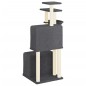 vidaXL Rascador para gatos con postes de sisal gris oscuro 122 cm vidaXL Rascador para gatos con postes de sisal gris oscuro 122 cm