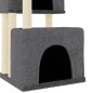 vidaXL Rascador para gatos con postes de sisal gris oscuro 122 cm vidaXL Rascador para gatos con postes de sisal gris oscuro 122 cm