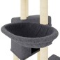 vidaXL Rascador para gatos con postes de sisal gris oscuro 122 cm vidaXL Rascador para gatos con postes de sisal gris oscuro 122 cm